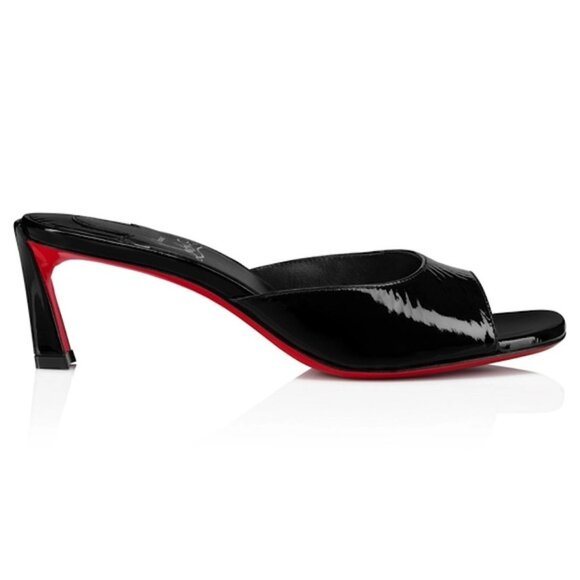 Christian Louboutin CONDORA MULE 55 Patent Leather Sandals Heels Shoes - Picture 1 of 15